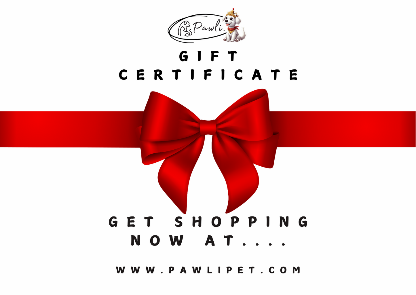Pawli Pet Wear Gift Card