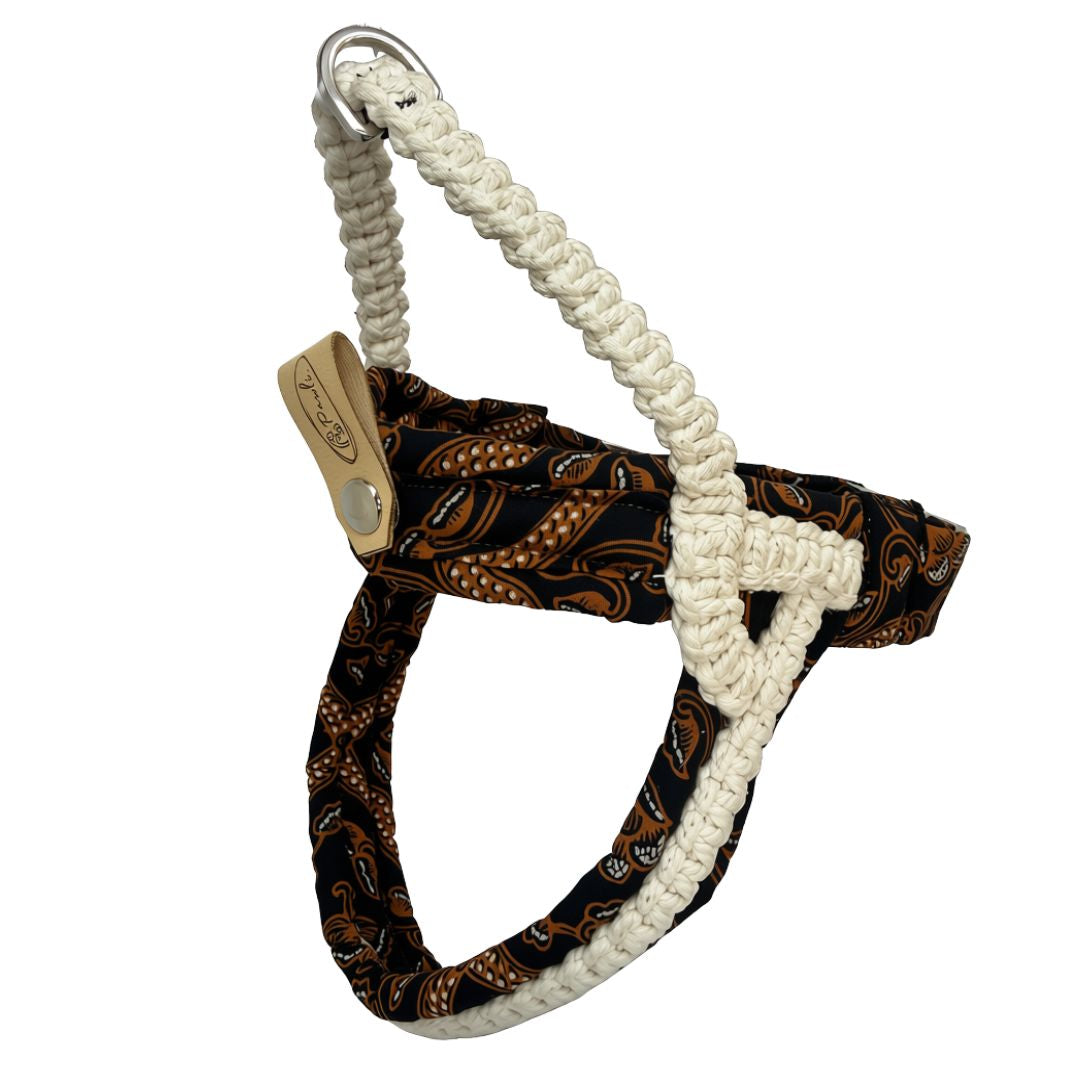 "The Mac". Macrame Harness - White