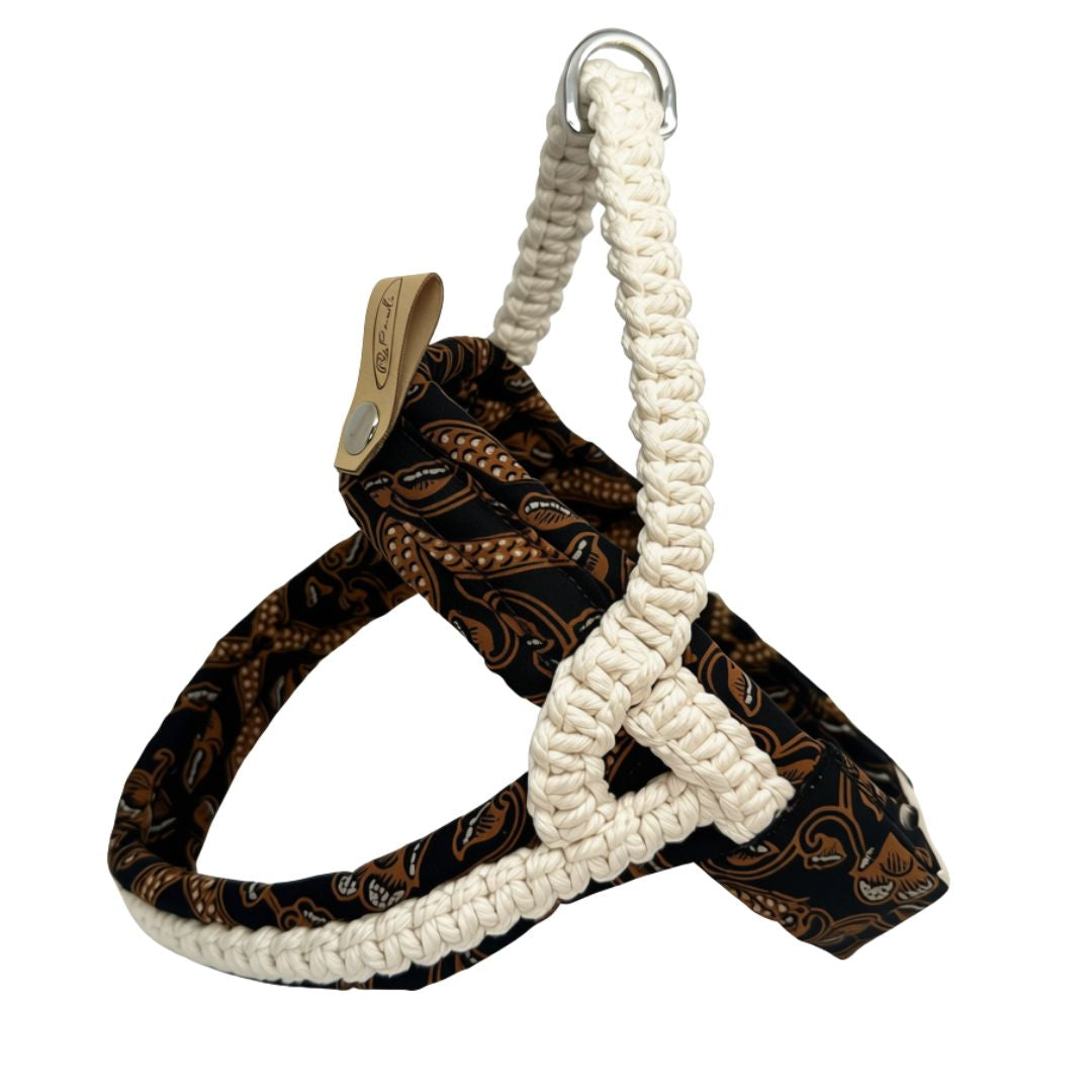 "The Mac". Macrame Harness - White