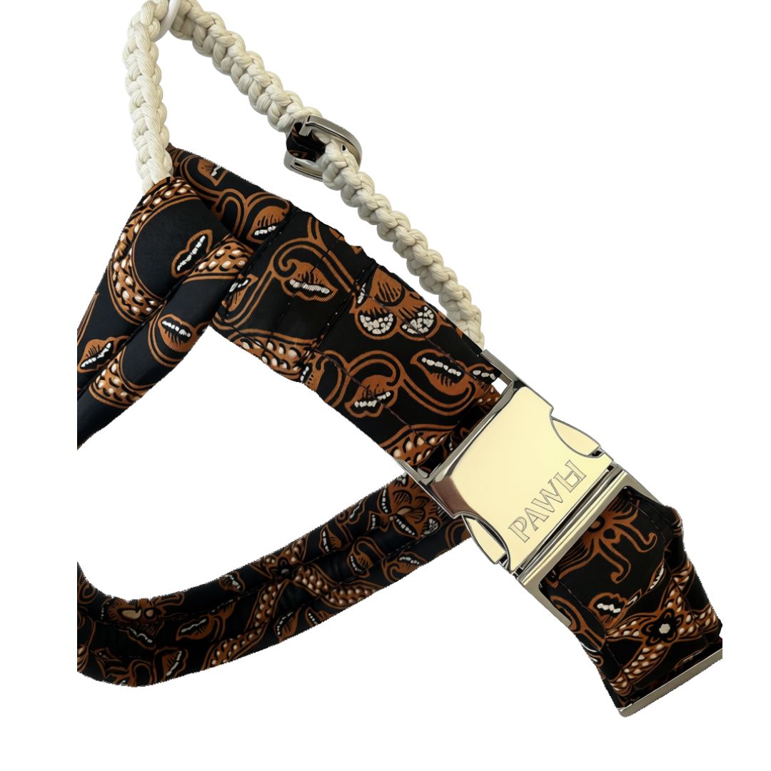 "The Mac". Macrame Harness - White