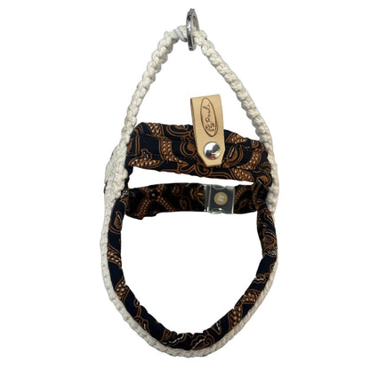 "The Mac". Macrame Harness - White