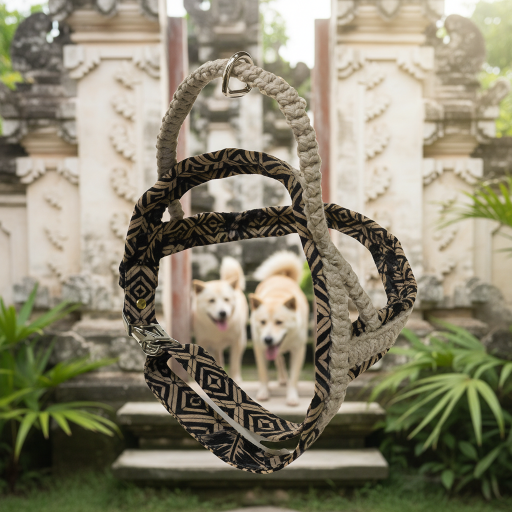"The Mac". Macrame Harness - Walnut