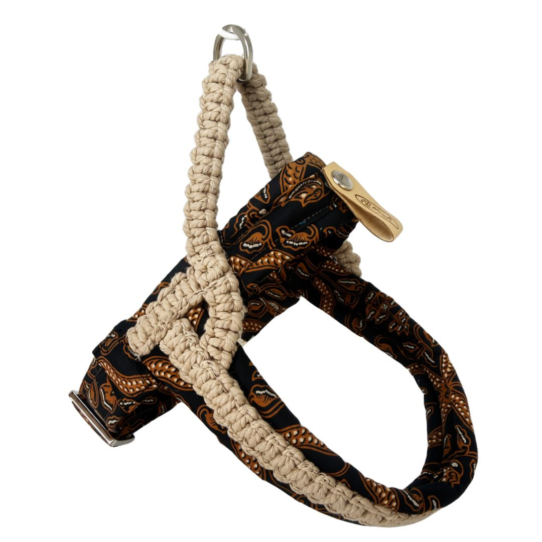 "The Mac". Macrame Harness - Walnut