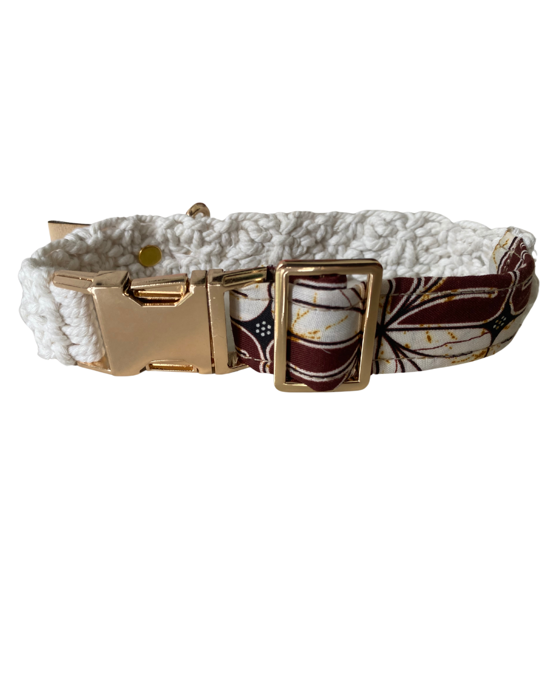 "The Mac". Macrame Dog Collar - Beige