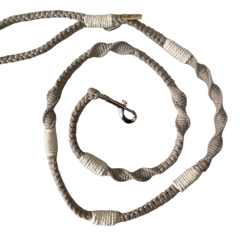 "The Mac". Macrame Dog Leash - Walnut