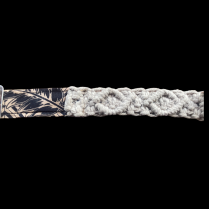 "The Mac". Macrame Dog Collar - Walnut