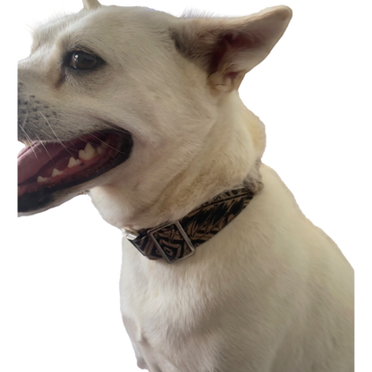 "The Mac". Macrame Dog Collar - Walnut