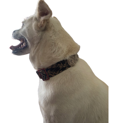 "The Mac". Macrame Dog Collar - Walnut